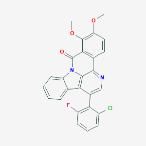 3-(2-chloro-6-fluorophenyl)-10,11-dimethoxy-9H-benzo[c]indolo[3,2,1-ij][1,5]naphthyridin-9-one