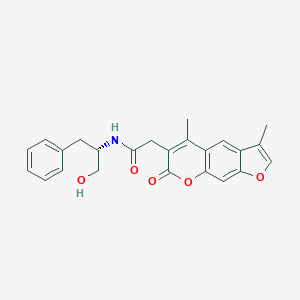 molecular formula C24H23NO5 B357782 2-(3,5-dimethyl-7-oxofuro[3,2-g]chromen-6-yl)-N-[(2S)-1-hydroxy-3-phenylpropan-2-yl]acetamide CAS No. 956608-49-4