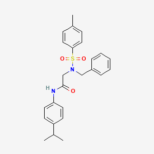 molecular formula C25H28N2O3S B3577822 2-(N-BENZYL4-METHYLBENZENESULFONAMIDO)-N-[4-(PROPAN-2-YL)PHENYL]ACETAMIDE 