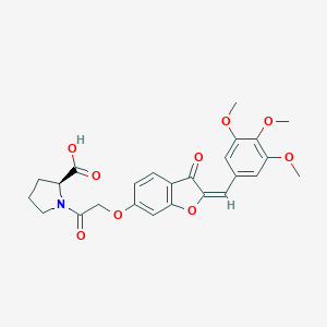 1-({[3-Oxo-2-(3,4,5-trimethoxybenzylidene)-2,3-dihydro-1-benzofuran-6-yl]oxy}acetyl)proline