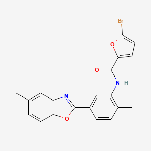 5-bromo-N-[2-methyl-5-(5-methyl-1,3-benzoxazol-2-yl)phenyl]furan-2-carboxamide