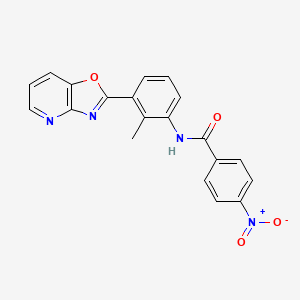 N-[2-methyl-3-([1,3]oxazolo[4,5-b]pyridin-2-yl)phenyl]-4-nitrobenzamide