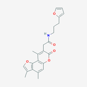 N-[3-(2-furyl)propyl]-2-(3,4,9-trimethyl-7-oxo-7H-furo[2,3-f]chromen-8-yl)acetamide
