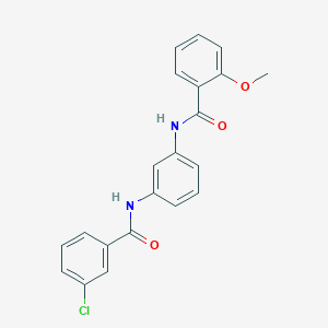 N-{3-[(3-chlorobenzoyl)amino]phenyl}-2-methoxybenzamide