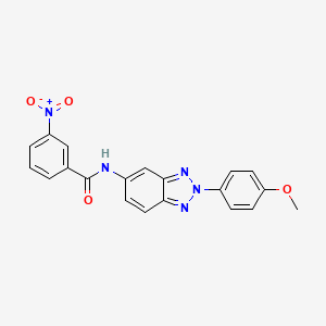 N-[2-(4-methoxyphenyl)benzotriazol-5-yl]-3-nitrobenzamide