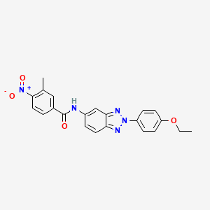 molecular formula C22H19N5O4 B3577865 N-[2-(4-ethoxyphenyl)benzotriazol-5-yl]-3-methyl-4-nitrobenzamide 