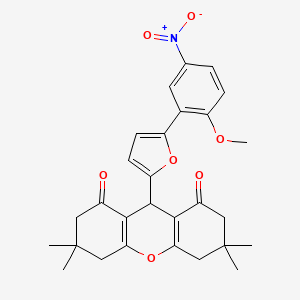 9-[5-(2-METHOXY-5-NITROPHENYL)FURAN-2-YL]-3,3,6,6-TETRAMETHYL-2,3,4,5,6,7,8,9-OCTAHYDRO-1H-XANTHENE-1,8-DIONE