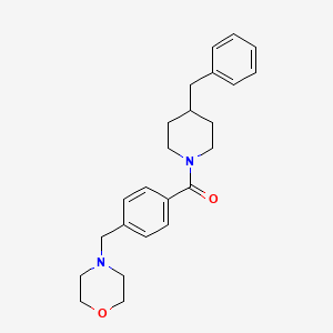 molecular formula C24H30N2O2 B3577878 4-{4-[(4-benzyl-1-piperidinyl)carbonyl]benzyl}morpholine 