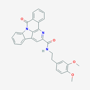 N-[2-(3,4-dimethoxyphenyl)ethyl]-9-oxo-9H-benzo[c]indolo[3,2,1-ij][1,5]naphthyridine-2-carboxamide