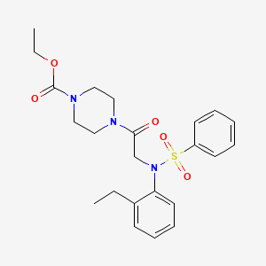 ethyl 4-[N-(2-ethylphenyl)-N-(phenylsulfonyl)glycyl]-1-piperazinecarboxylate