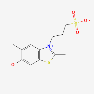 molecular formula C13H17NO4S2 B3577882 Benzothiazolium, 6-methoxy-2,5-dimethyl-3-(3-sulfopropyl)-, inner salt CAS No. 63815-97-4