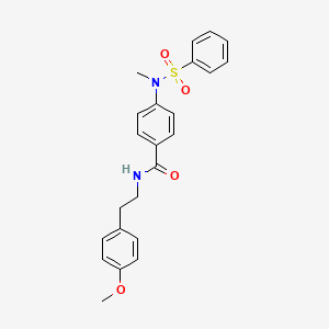 molecular formula C23H24N2O4S B3577889 N-[2-(4-methoxyphenyl)ethyl]-4-[methyl(phenylsulfonyl)amino]benzamide 