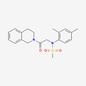 molecular formula C20H24N2O3S B3577899 N-[2-(3,4-dihydro-2(1H)-isoquinolinyl)-2-oxoethyl]-N-(2,4-dimethylphenyl)methanesulfonamide 