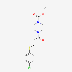 ethyl 4-{3-[(4-chlorophenyl)thio]propanoyl}-1-piperazinecarboxylate