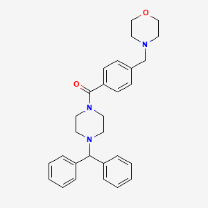 molecular formula C29H33N3O2 B3577975 4-(4-{[4-(diphenylmethyl)-1-piperazinyl]carbonyl}benzyl)morpholine 