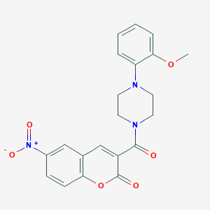 3-{[4-(2-methoxyphenyl)-1-piperazinyl]carbonyl}-6-nitro-2H-chromen-2-one