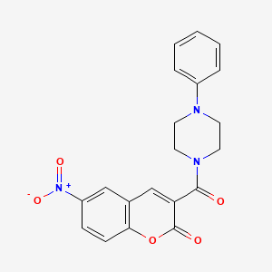 6-Nitro-3-(4-phenylpiperazine-1-carbonyl)chromen-2-one