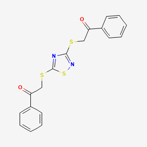 2,2'-[1,2,4-thiadiazole-3,5-diylbis(thio)]bis(1-phenylethanone)