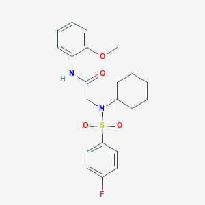 2-[cyclohexyl-(4-fluorophenyl)sulfonylamino]-N-(2-methoxyphenyl)acetamide