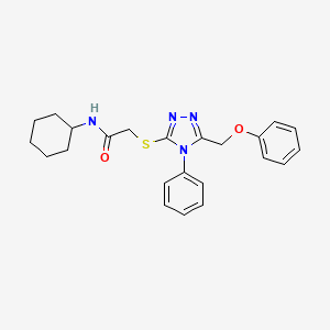 N-cyclohexyl-2-{[5-(phenoxymethyl)-4-phenyl-4H-1,2,4-triazol-3-yl]sulfanyl}acetamide