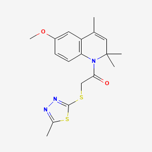 1-[6-METHOXY-2,2,4-TRIMETHYL-1(2H)-QUINOLINYL]-2-[(5-METHYL-1,3,4-THIADIAZOL-2-YL)SULFANYL]-1-ETHANONE