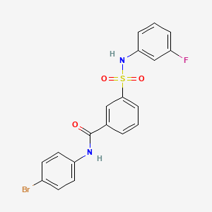 N-(4-bromophenyl)-3-{[(3-fluorophenyl)amino]sulfonyl}benzamide