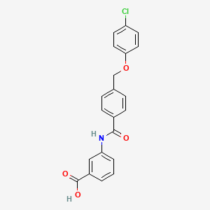 molecular formula C21H16ClNO4 B3578076 3-({4-[(4-chlorophenoxy)methyl]benzoyl}amino)benzoic acid 