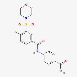 4-[(4-methyl-3-morpholin-4-ylsulfonylbenzoyl)amino]benzoic acid