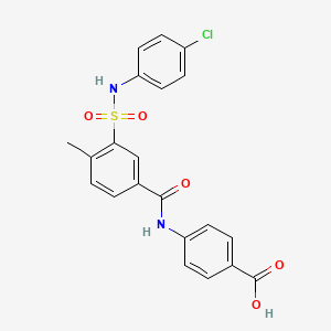 4-[[3-[(4-Chlorophenyl)sulfamoyl]-4-methylbenzoyl]amino]benzoic acid