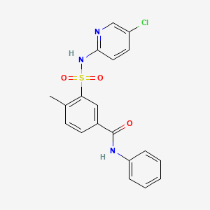 3-{[(5-chloro-2-pyridinyl)amino]sulfonyl}-4-methyl-N-phenylbenzamide