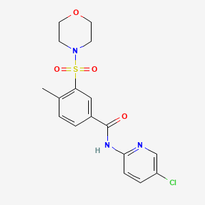 N-(5-chloro-2-pyridinyl)-4-methyl-3-(4-morpholinylsulfonyl)benzamide