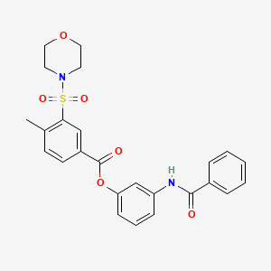 (3-Benzamidophenyl) 4-methyl-3-morpholin-4-ylsulfonylbenzoate