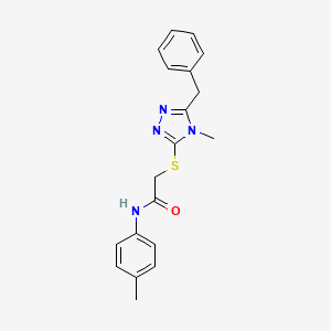 2-[(5-benzyl-4-methyl-4H-1,2,4-triazol-3-yl)thio]-N-(4-methylphenyl)acetamide