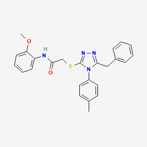 2-{[5-benzyl-4-(4-methylphenyl)-4H-1,2,4-triazol-3-yl]thio}-N-(2-methoxyphenyl)acetamide