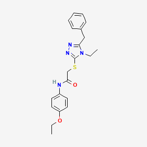 2-[(5-benzyl-4-ethyl-4H-1,2,4-triazol-3-yl)sulfanyl]-N-(4-ethoxyphenyl)acetamide