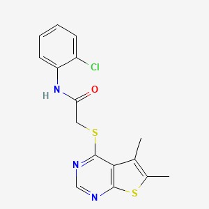 N-(2-chlorophenyl)-2-(5,6-dimethylthieno[2,3-d]pyrimidin-4-yl)sulfanylacetamide