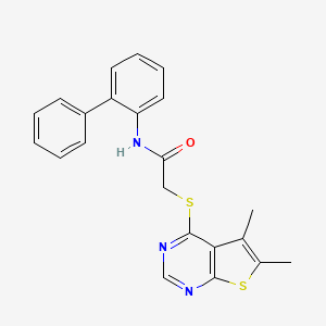 N-2-biphenylyl-2-[(5,6-dimethylthieno[2,3-d]pyrimidin-4-yl)thio]acetamide