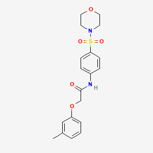 2-(3-methylphenoxy)-N-[4-(morpholine-4-sulfonyl)phenyl]acetamide