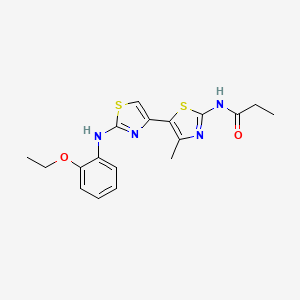 N-(5-{2-[(2-ETHOXYPHENYL)AMINO]-1,3-THIAZOL-4-YL}-4-METHYL-1,3-THIAZOL-2-YL)PROPANAMIDE