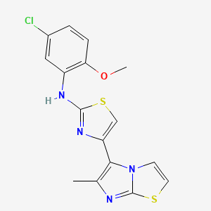 N-(5-chloro-2-methoxyphenyl)-4-(6-methylimidazo[2,1-b][1,3]thiazol-5-yl)-1,3-thiazol-2-amine