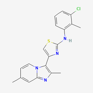 N-(3-chloro-2-methylphenyl)-4-(2,7-dimethylimidazo[1,2-a]pyridin-3-yl)-1,3-thiazol-2-amine