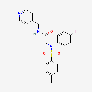 2-(4-fluoro-N-(4-methylphenyl)sulfonylanilino)-N-(pyridin-4-ylmethyl)acetamide