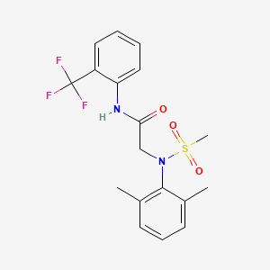 N~2~-(2,6-dimethylphenyl)-N~2~-(methylsulfonyl)-N~1~-[2-(trifluoromethyl)phenyl]glycinamide