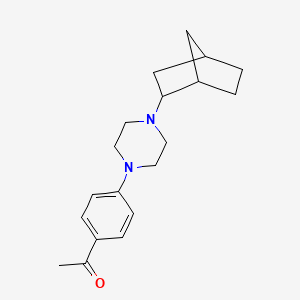 molecular formula C19H26N2O B3578255 1-[4-(4-bicyclo[2.2.1]hept-2-yl-1-piperazinyl)phenyl]ethanone 