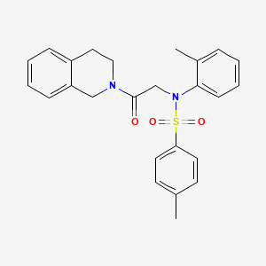 N-[2-(3,4-dihydro-1H-isoquinolin-2-yl)-2-oxoethyl]-4-methyl-N-(2-methylphenyl)benzenesulfonamide