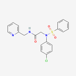 N~2~-(4-chlorophenyl)-N~2~-(phenylsulfonyl)-N~1~-(2-pyridinylmethyl)glycinamide