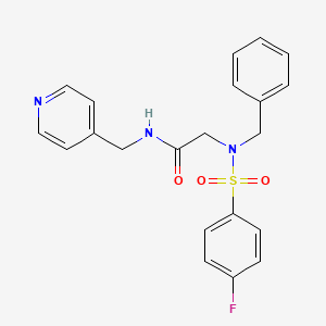 N~2~-benzyl-N~2~-[(4-fluorophenyl)sulfonyl]-N~1~-(4-pyridinylmethyl)glycinamide