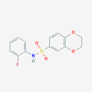 N-(2-fluorophenyl)-2,3-dihydro-1,4-benzodioxine-6-sulfonamide