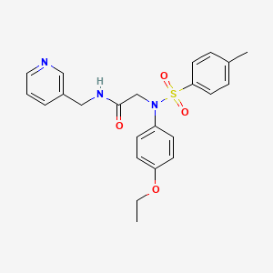 2-(4-ethoxy-N-(4-methylphenyl)sulfonylanilino)-N-(pyridin-3-ylmethyl)acetamide