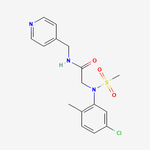 N~2~-(5-chloro-2-methylphenyl)-N~2~-(methylsulfonyl)-N~1~-(4-pyridinylmethyl)glycinamide